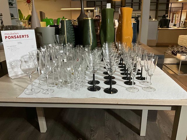 Partij diverse glazen (58x) - afbeelding 1 van  5