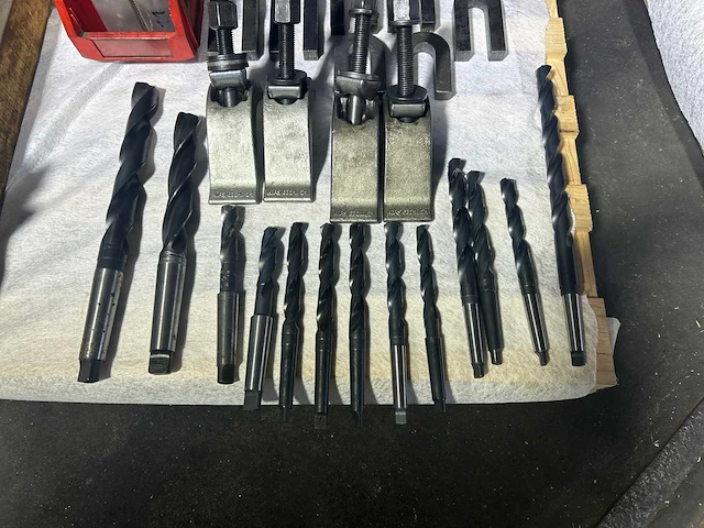 Partij diverse hss boren en klem gereedschap (38x) - afbeelding 2 van  4