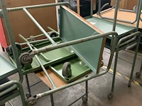 Partij diverse magazijnwagens en mobiele tafels - afbeelding 5 van  6