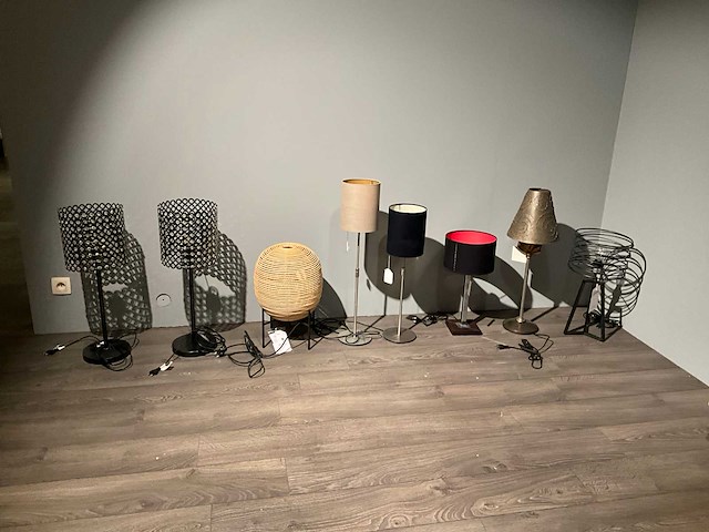 Partij diverse tafellampen (8x) - afbeelding 1 van  11