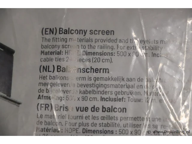 Partij diversen bestaande uit o.a. balkonscherm, rubberen vloertegels & papieren deurgordijnen - afbeelding 3 van  8
