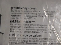 Partij diversen bestaande uit o.a. balkonscherm, rubberen vloertegels & papieren deurgordijnen - afbeelding 3 van  8