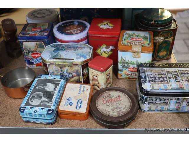Partij diversen bestaande uit o.a. oude blikjes, glazen, puzzels & diverse vintage artikelen - afbeelding 6 van  14