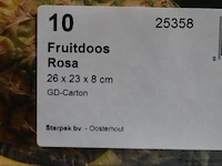 Partij diversen (inhoud 2 planken) bestaande uit o.a. fruitboxen, mokkenmustjes (eiermutsjes) & folierol houders - afbeelding 8 van  8