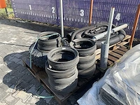 Partij diversen o.a. meubilair/balie/schrobmachine/polycarbonaat/banden enz. - afbeelding 5 van  6