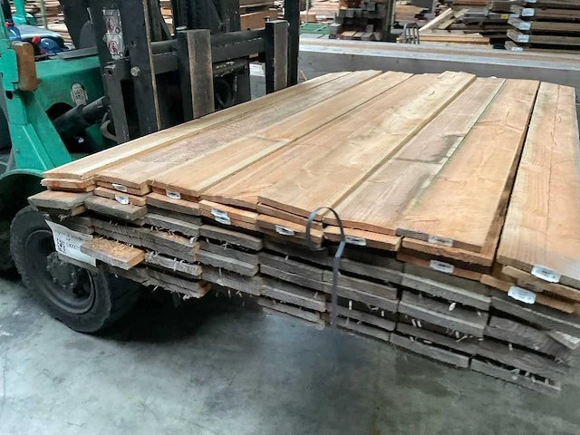 Partij douglas rhombusprofiel planken 180x14x1,5-1,8 cm - afbeelding 6 van  9