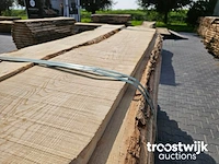 Partij duitse essenplanken +/- 75 stuks 230cm-260cm breedte 20-40cm dikte 4cm ovengedroogd - afbeelding 3 van  6