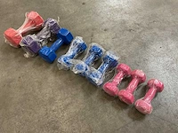 Partij dumbbells, 9 stuks - afbeelding 1 van  4