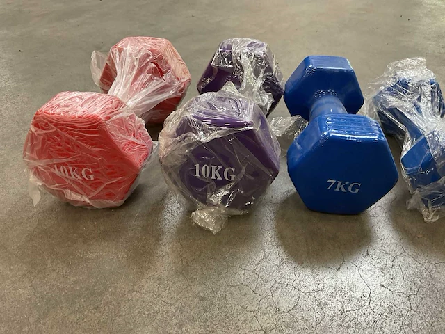 Partij dumbbells, 9 stuks - afbeelding 2 van  4