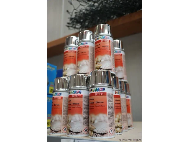 Partij duplicolor chrome effect spuitbussen - 18 bussen á 150ml - afbeelding 1 van  4