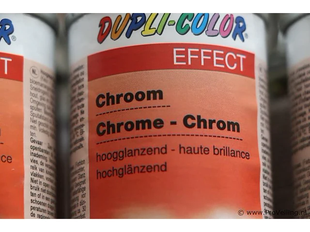 Partij duplicolor chrome effect spuitbussen - 18 bussen á 150ml - afbeelding 3 van  4