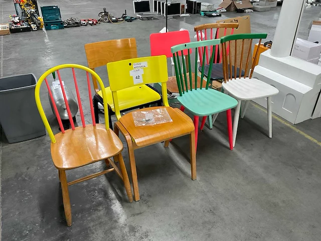 Partij eetkamerstoelen (7x) - afbeelding 1 van  7