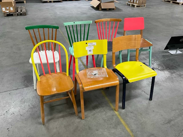 Partij eetkamerstoelen (7x) - afbeelding 4 van  7