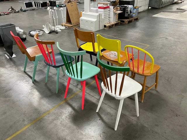 Partij eetkamerstoelen (7x) - afbeelding 6 van  7