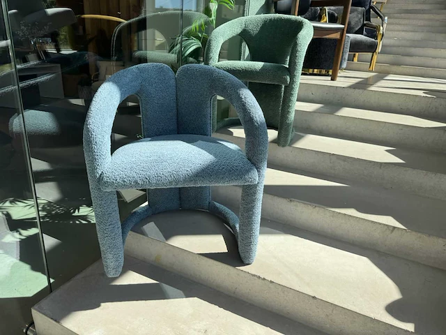 Partij eetkamerstoelen, fauteuils, poefs (13x) - afbeelding 22 van  38