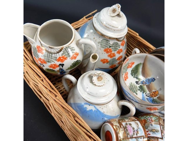 Partij (eier)schaal oosters theeserviesjes - afbeelding 3 van  5