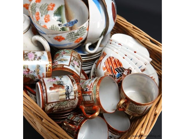 Partij (eier)schaal oosters theeserviesjes - afbeelding 4 van  5