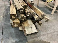 Partij eiken balken en planken - afbeelding 2 van  6