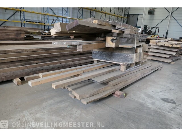 Partij eiken balken en planken - afbeelding 4 van  10