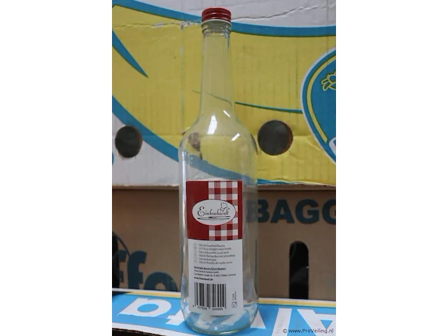 Partij einkochwelt rechte glazen flessen met schroefdop, 700ml - 90 stuks - afbeelding 2 van  3