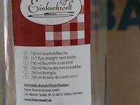 Partij einkochwelt rechte glazen flessen met schroefdop, 700ml - 90 stuks - afbeelding 3 van  3