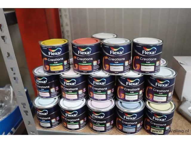 Partij flexa creations binnen lakverf - 30 blikken á 250ml - afbeelding 1 van  6