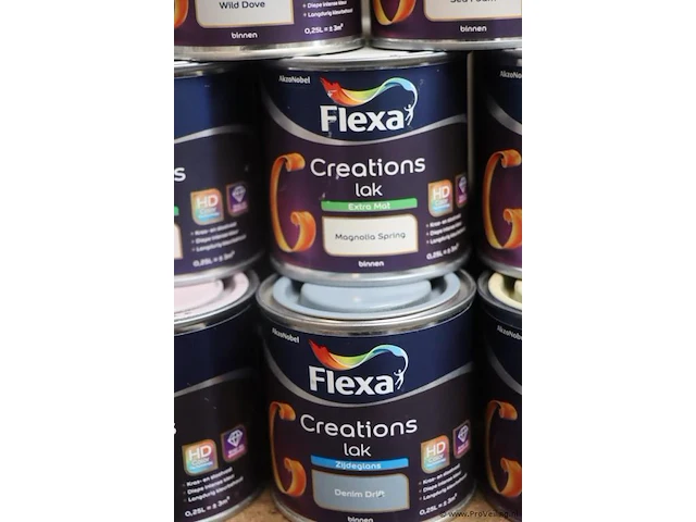 Partij flexa creations binnen lakverf - 30 blikken á 250ml - afbeelding 2 van  6