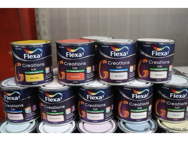 Partij flexa creations binnen lakverf - 30 blikken á 250ml - afbeelding 5 van  6