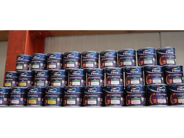 Partij flexa creations binnen lakverf - 42 blikken á 250ml - afbeelding 1 van  7