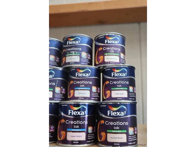 Partij flexa creations binnen lakverf - 42 blikken á 250ml - afbeelding 2 van  7