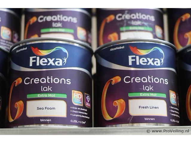 Partij flexa creations binnen lakverf - 42 blikken á 250ml - afbeelding 4 van  7