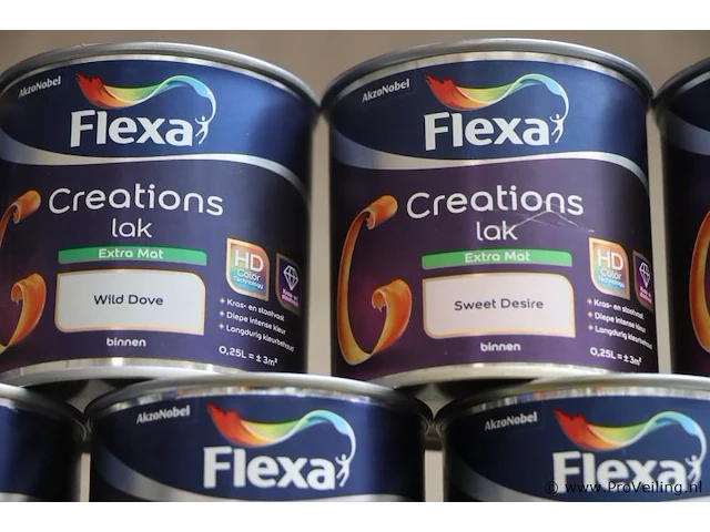 Partij flexa creations binnen lakverf - 42 blikken á 250ml - afbeelding 6 van  7