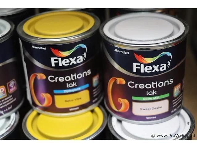 Partij flexa creations binnenlak - 24 blikken á 250ml - afbeelding 2 van  4