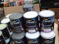 Partij flexa creations muurverf - diverse kleuren - 24 blikken á 1ltr - afbeelding 1 van  8