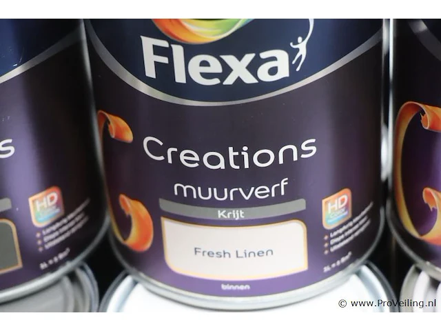Partij flexa creations muurverf - diverse kleuren - 24 blikken á 1ltr - afbeelding 2 van  8