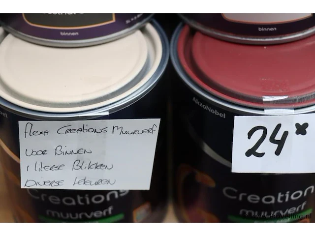 Partij flexa creations muurverf - diverse kleuren - 24 blikken á 1ltr - afbeelding 8 van  8