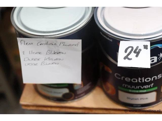Partij flexa creations muurverf - diverse kleuren - 24 blikken á 1ltr - afbeelding 8 van  8