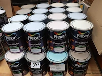 Partij flexa creations muurverf - diverse kleuren - 34 blikken á 1ltr - afbeelding 1 van  8