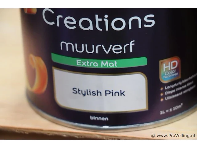 Partij flexa creations muurverf - diverse kleuren - 34 blikken á 1ltr - afbeelding 6 van  8