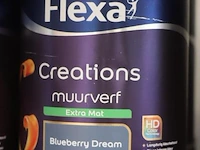 Partij flexa creations muurverf - extra mat - kleur blueberry dream - 10 blikken á 1ltr - afbeelding 2 van  3