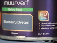 Partij flexa creations muurverf - extra mat - kleur blueberry dream - 10 blikken á 1ltr - afbeelding 3 van  3