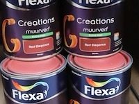 Partij flexa creations muurverf - extra mat - kleur red elegance - 10 blikken á 1ltr - afbeelding 1 van  3