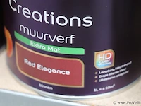 Partij flexa creations muurverf - extra mat - kleur red elegance - 10 blikken á 1ltr - afbeelding 3 van  3
