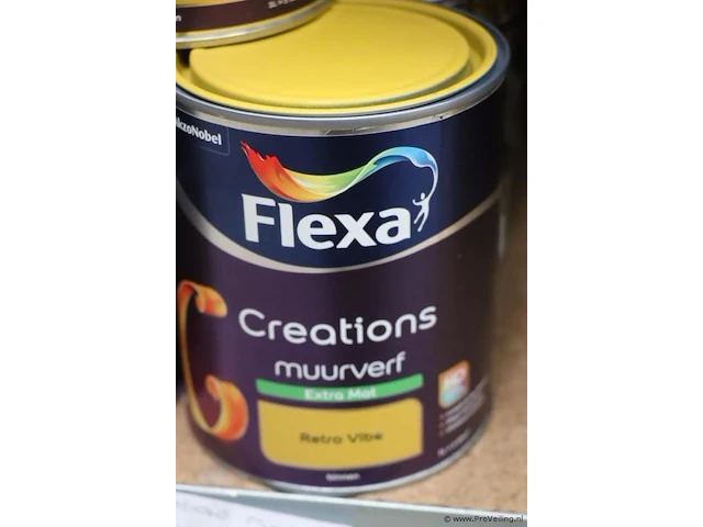 Partij flexa creations muurverf - extra mat - kleur retro vibe - 13 blikken á 750ml - afbeelding 2 van  3