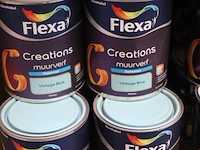 Partij flexa creations muurverf - extra mat - vintage blue - 12 blikken á 1ltr - afbeelding 1 van  3