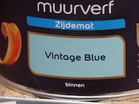 Partij flexa creations muurverf - extra mat - vintage blue -10 blikken á 1ltr - afbeelding 3 van  3