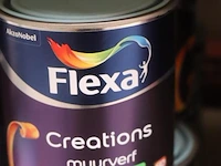 Partij flexa creations muurverf - extra mat - vintage blue -12 blikken á 1ltr - afbeelding 2 van  3