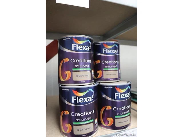 Partij flexa creations muurverf - kleur brave ground - 10 blikken á 1ltr - afbeelding 1 van  4