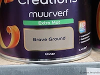 Partij flexa creations muurverf - kleur brave ground - 10 blikken á 1ltr - afbeelding 3 van  4