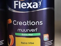 Partij flexa creations muurverf - kleur extra mat retro vibe - 10 blikken á 1ltr - afbeelding 2 van  4